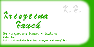 krisztina hauck business card